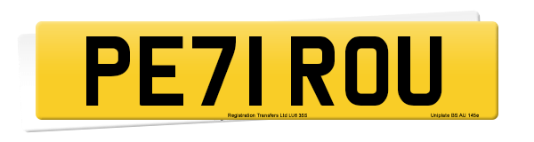 Registration number PE71 ROU